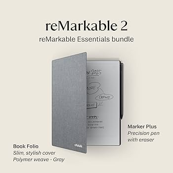 reMarkable 2 電子ノート、ブックフォリオ Amazon.com : reMarkable Essentials Bundle – Gray